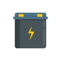 Battery capacity icon flat vector. Full energy vector