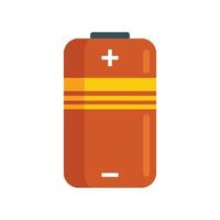 Electric battery icon flat vector. Phone energy vector