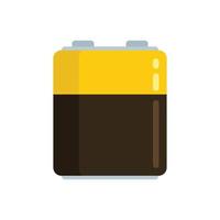 Empty battery icon flat vector. Charge battery vector