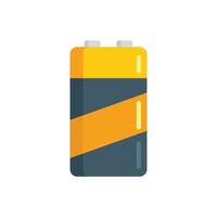 Recharge battery icon flat vector. Full energy vector