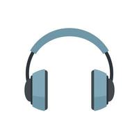 Audio headset icon flat vector. Gamer service vector