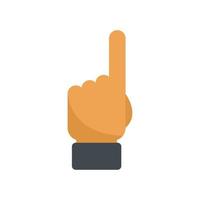 Referee finger sign icon flat vector. Penalty judge vector