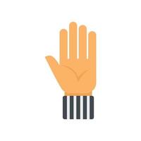 Referee hand icon flat vector. Game judge vector