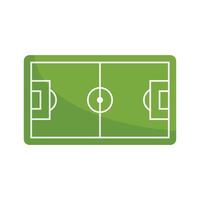 Football field icon flat vector. Soccer pitch vector