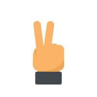 Referee hand sign icon flat vector. Game judge vector