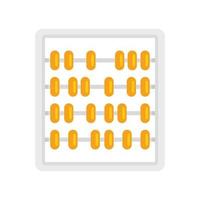 School abacus icon flat vector. Math calculator vector