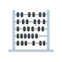 Etching abacus icon flat vector. Math toy vector