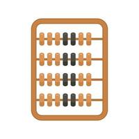 Mathematics abacus icon flat vector. Math calculator vector