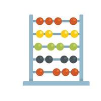 Abacus toy icon flat vector. Math calculator vector