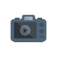 Photo camera icon flat vector. Digital picture vector