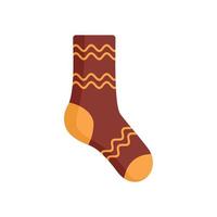 Child sock icon flat vector. Fashion sock vector