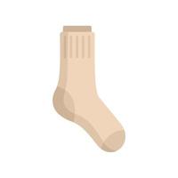 Sock item icon flat vector. Wool pair vector