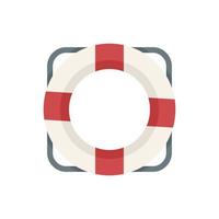 Lifebouy icon flat vector. Saver life ring vector