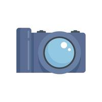 Professional camera icon flat vector. Photography camcorder vector