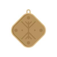 Nazar amulet icon flat vector. Hand amulet vector