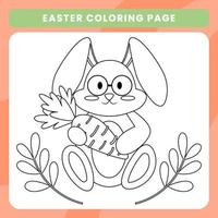 paginas para colorear de pascua para niños en edad preescolar para imprimir vector