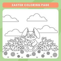 Easter coloring pages for preschoolers printable vector