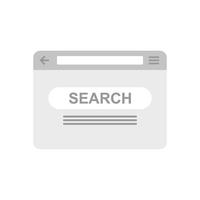 Browser wireframe icon flat vector. Computer internet vector