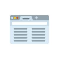 Browser url icon flat vector. Computer interface vector