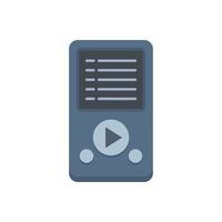 Music player playlist icon flat vector. Song list app vector