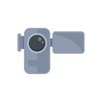 Video camera icon flat vector. Film movie vector