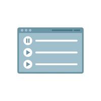 App playlist icon flat vector. Song list vector