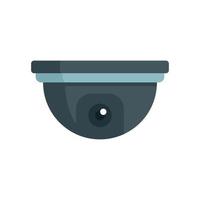 Indoor security camera icon flat vector. Movie camcorder vector