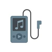 Music player icon flat vector. Playlist song vector