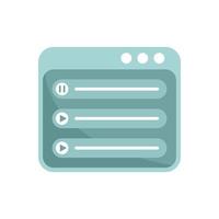 Change playlist icon flat vector. Music song vector