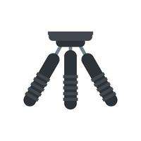 Small tripod icon flat vector. Camera mobile stand vector