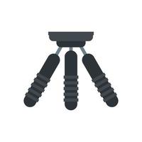 Small tripod icon flat vector. Camera mobile stand vector