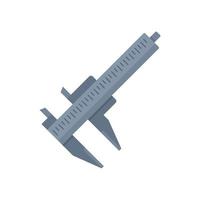 Caliper tool icon flat vector. Dial calliper vector