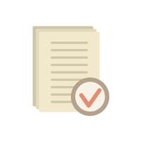 Standard regulation icon flat vector. Policy quality vector
