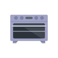 Kitchen convection oven icon flat vector. Electric grill stove vector