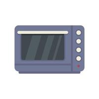 Fan convection oven icon flat vector. Grill kitchen stove vector
