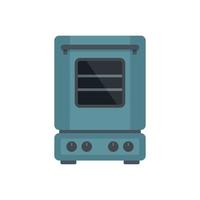 Inside convection oven icon flat vector. Turbo fan oven vector