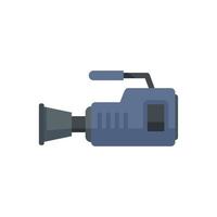 Video camcorder icon flat vector. Movie camera vector