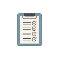 Standard clipboard icon flat vector. Policy quality vector