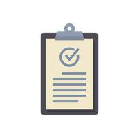 Quality clipboard icon flat vector. Checklist check vector