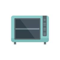 Convection oven timer icon flat vector. Cook stove vector