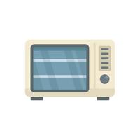 Old microwave icon flat vector. Electric convection oven vector