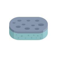 Sponge icon flat vector. Clean wash vector