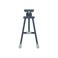 Studio tripod icon flat vector. Video camera stand vector