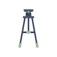 Studio tripod icon flat vector. Video camera stand vector