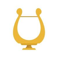 Harp lyre icon, flat style vector