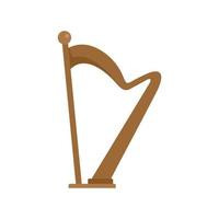 Harp icon, flat style vector