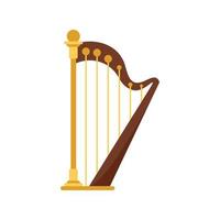 Harp chord icon, flat style vector