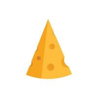 Cheese piece icon, flat style vector