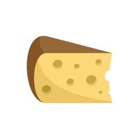 Cheese cow icon, flat style vector