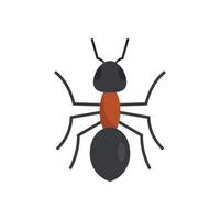 Grass ant icon, flat style vector